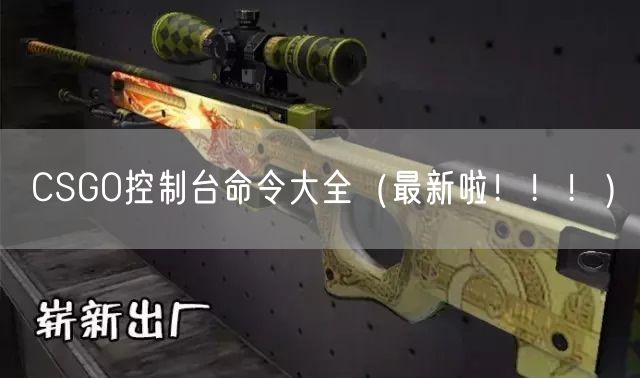 CSGO控制台命令大全（最新啦！！！）