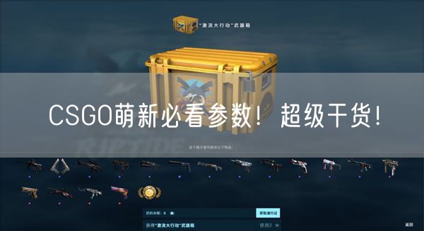 CSGO萌新必看参数！超级干货！