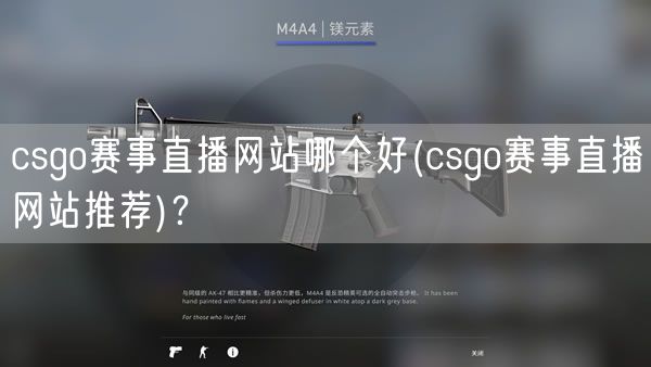 csgo赛事直播网站哪个好(csgo赛事直播网站推荐)？