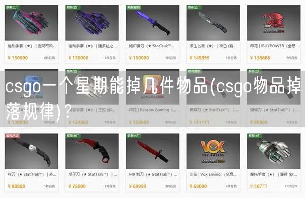 csgo一个星期能掉几件物品(csgo物品掉落规律)？