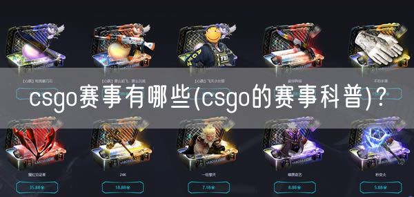 csgo赛事有哪些(csgo的赛事科普)？