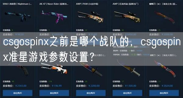 csgospinx之前是哪个战队的，csgospinx准星游戏参数设置？