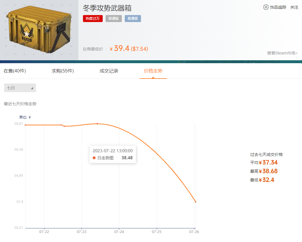 csgo冬季攻势武器箱多少钱，为什么这么贵？