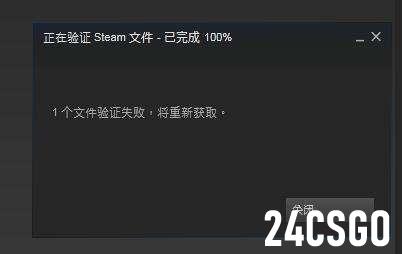 csgo一个文件验证失败 怎么验证完整性